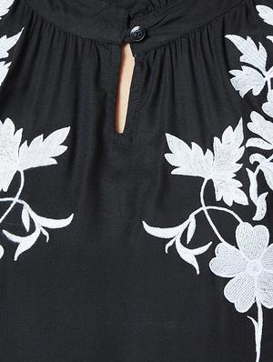 bishop sleeved embroidered detail top - 16698798 - Standard Image - 5