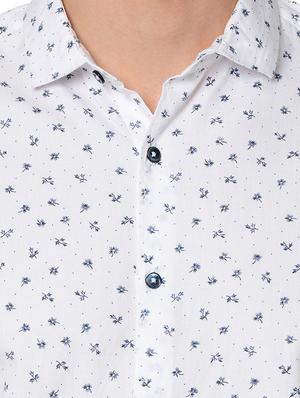 white floral print casual shirt - 16699241 - Standard Image - 5