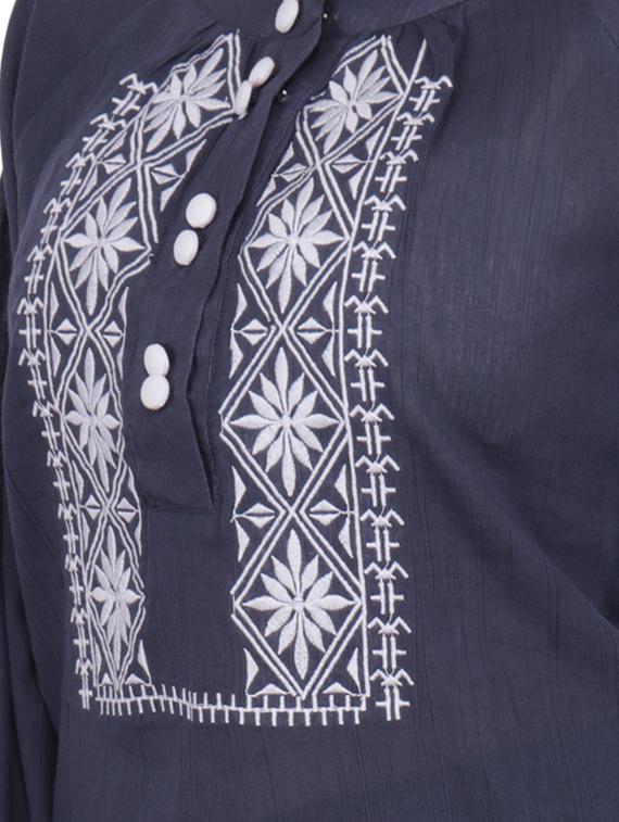 embroidered a-line kurti - 16699283 - Zoom Image - 5