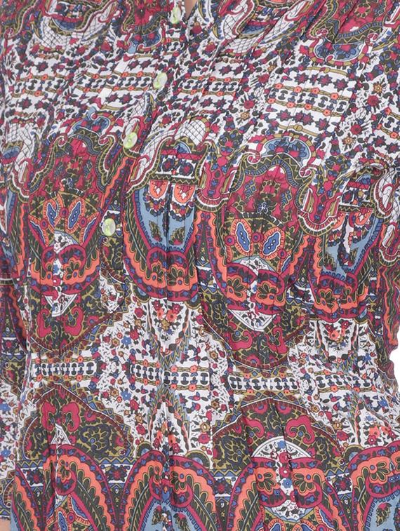 kalamkari a-line kurti - 16699284 - Zoom Image - 5