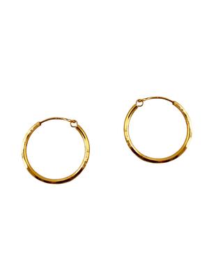 gold brass hoop earring - 16699289 - Standard Image - 2