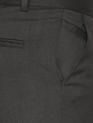 black solid flat front formal trouser - 16699719 - Standard Image - 5
