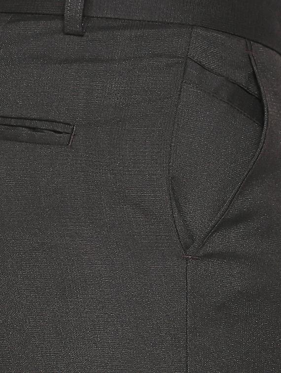 black solid flat front formal trouser - 16699719 - Zoom Image - 5