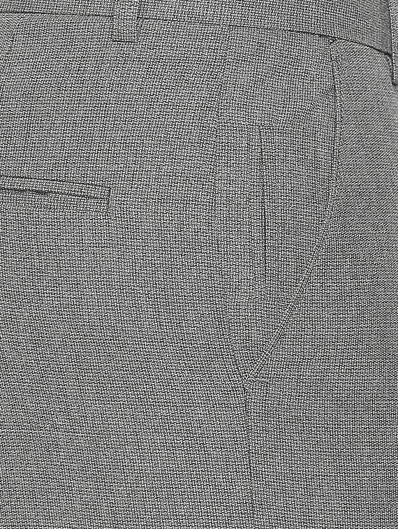 grey textured flat front formal trouser - 16699728 - Zoom Image - 5