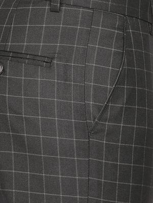 black checkered flat front formal trouser - 16699732 - Standard Image - 5