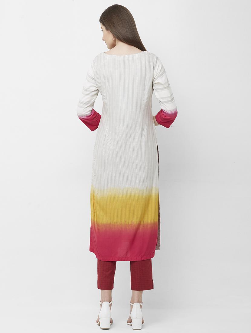 embroidered straight kurta - 16699811 - Zoom Image - 5