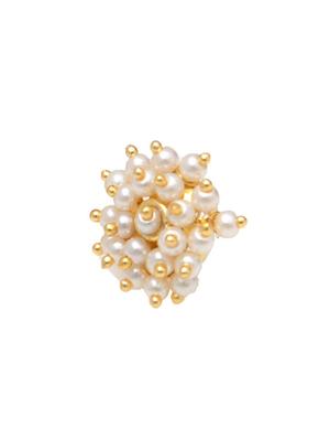 white silver studs earring - 16699831 - Standard Image - 2