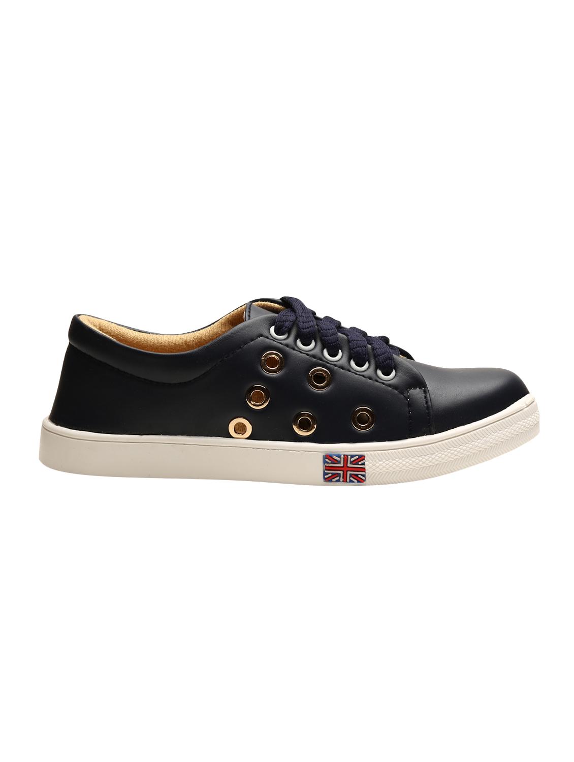 navy lace-up sneakers - 16699873 - Zoom Image - 2