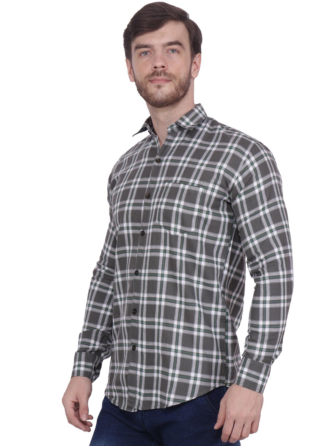 grey checkered casual shirt - 16699882 - Zoom Image - 2
