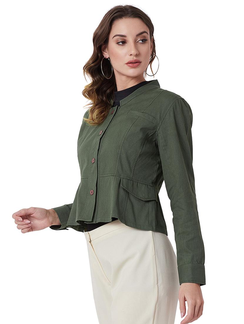 mandarin neck long sleeved jacket - 16700013 - Zoom Image - 2