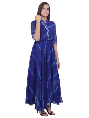 tie & dye asymmetric kurta - 16700081 - Standard Image - 2
