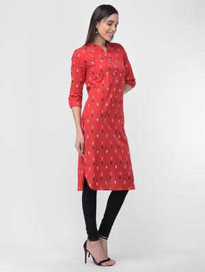 ikat straight kurta - 16700101 - Standard Image - 2