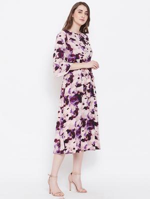 tie knot floral a-line dress - 16700256 - Standard Image - 2