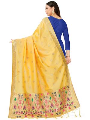 floral printed banarasi dupatta - 16700270 - Standard Image - 2