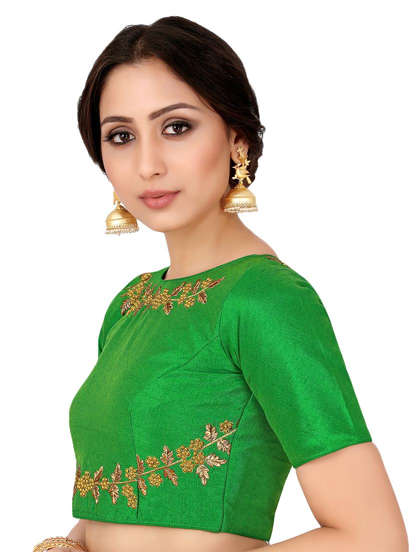 solid embroidered blouse - 16700271 - Zoom Image - 2