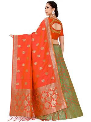 foil print contrast kalidar lehenga - 16700300 - Standard Image - 2