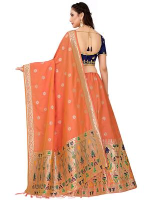 foil print contrast kalidar lehenga - 16700309 - Standard Image - 2