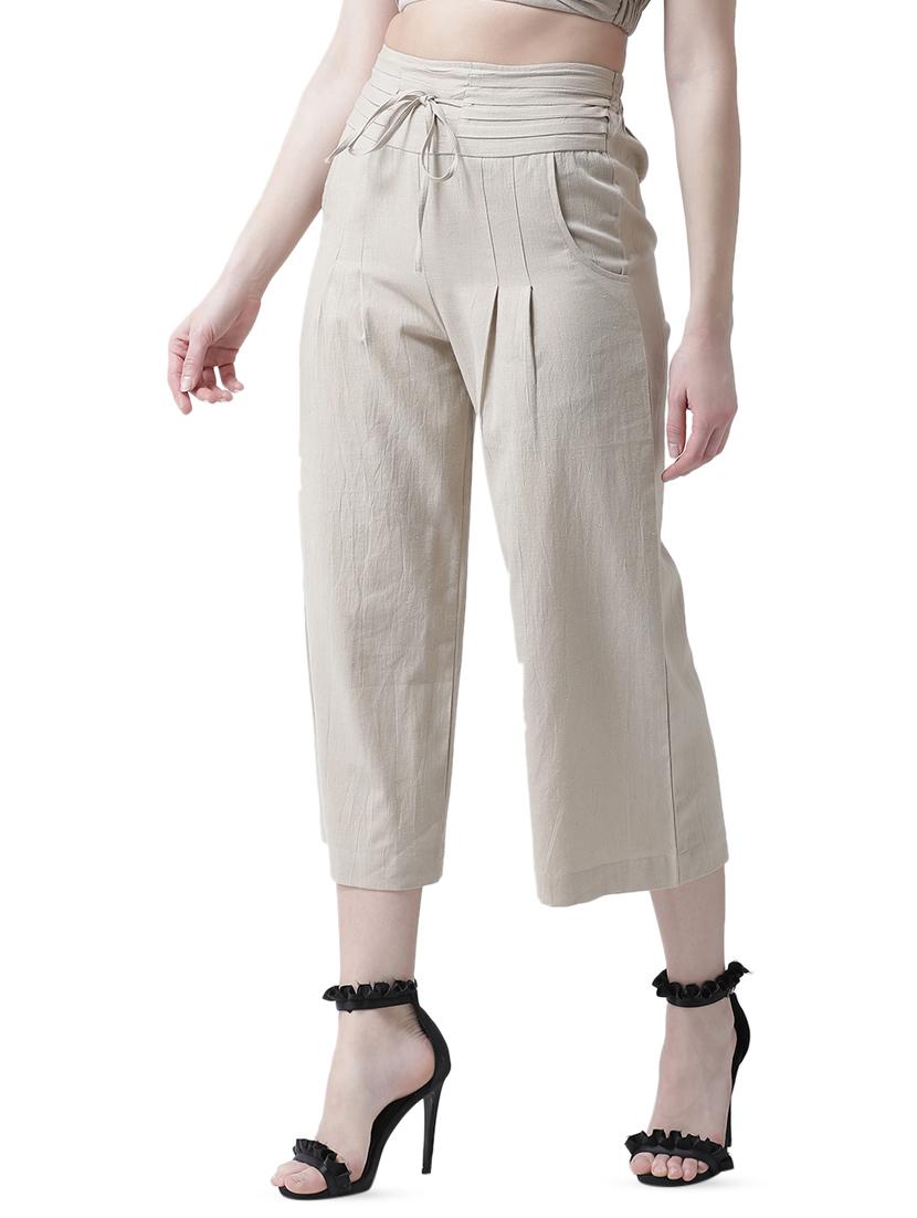 tie front pleated trouser - 16700384 - Zoom Image - 2