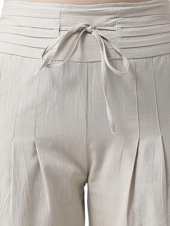 tie front pleated trouser - 16700384 - Zoom Image - 5