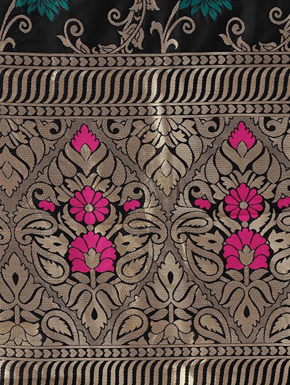 floral banarasi dupatta - 16700532 - Zoom Image - 2
