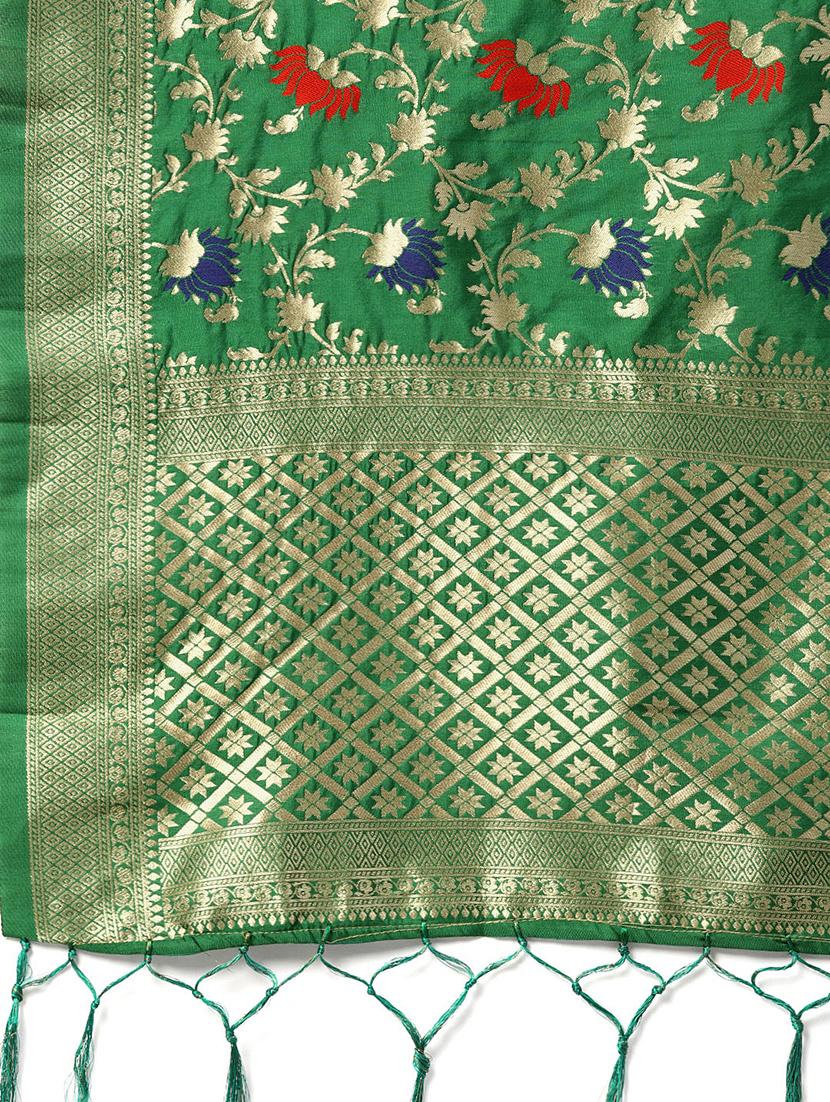 floral banarasi dupatta - 16700559 - Zoom Image - 2