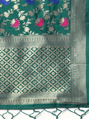 floral banarasi dupatta - 16700565 - Standard Image - 2