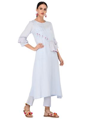 solid a-line kurta - 16700780 - Standard Image - 2