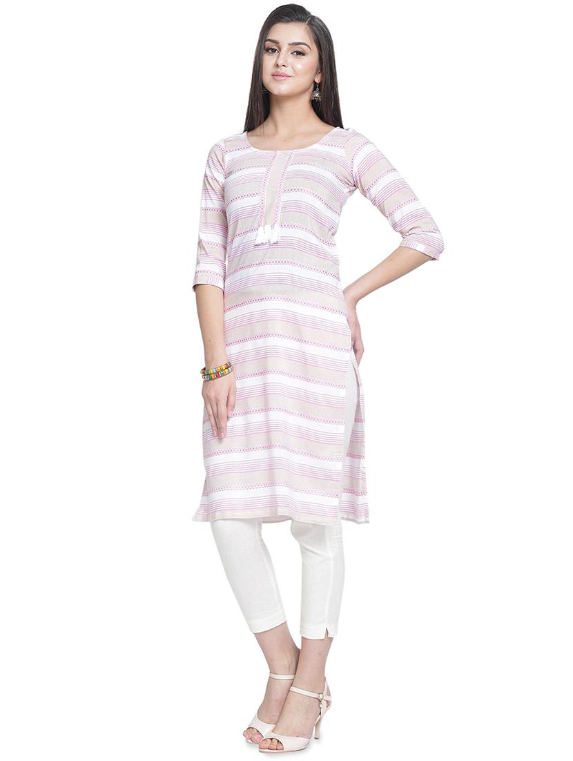 printed straight kurta - 16700788 - Zoom Image - 2