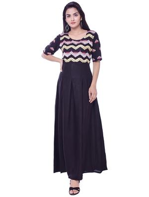 embroidered flared ethnic dress - 16700791 - Standard Image - 2