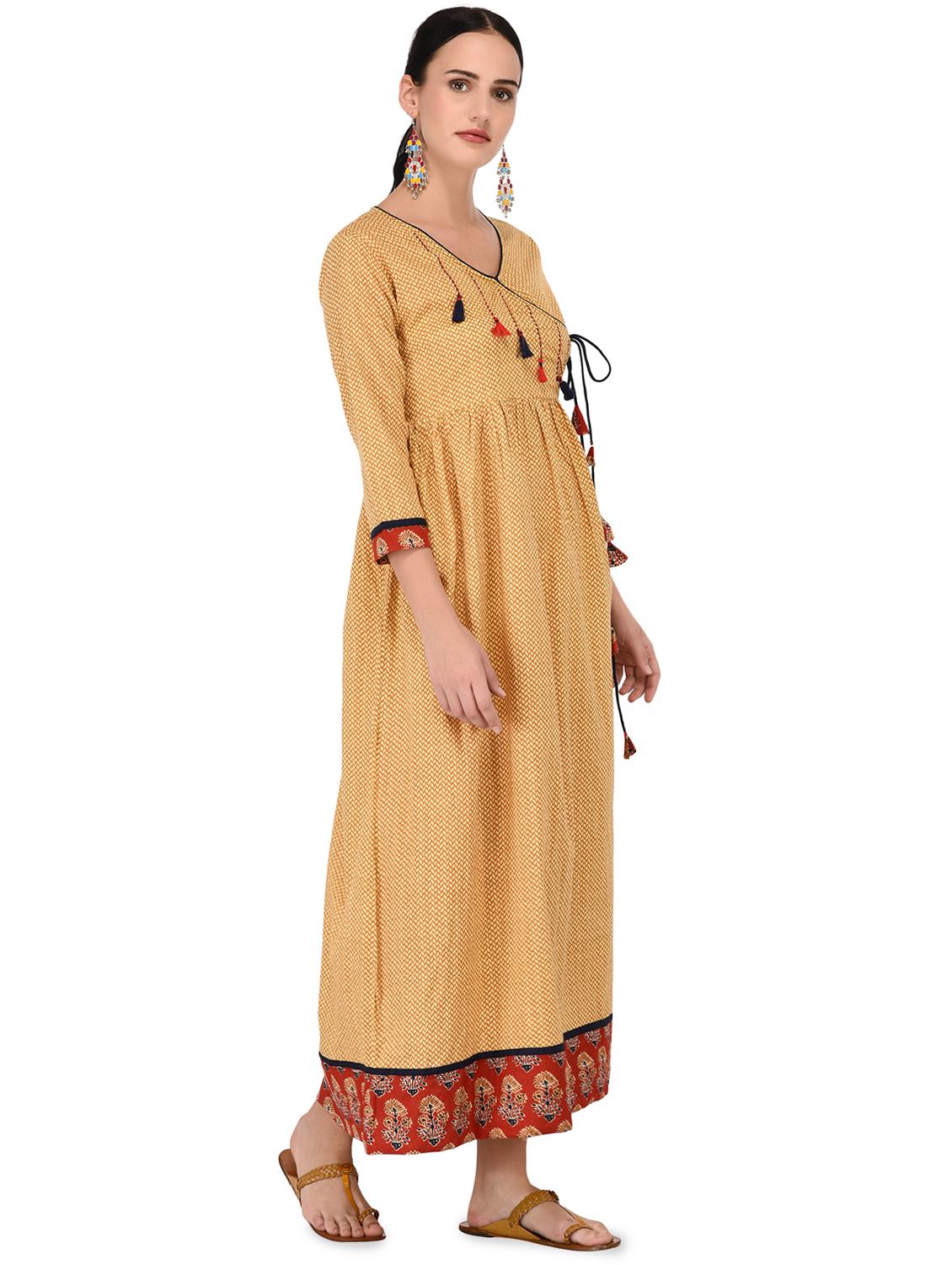 printed flared kurta - 16700794 - Zoom Image - 2