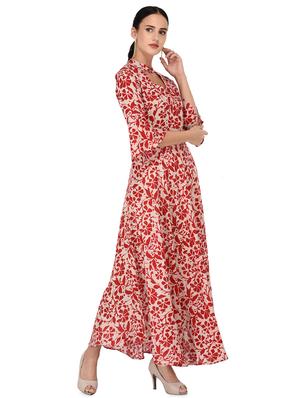 printed flared kurta - 16700801 - Standard Image - 2