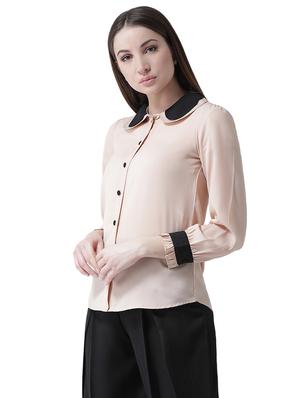 contrast detail peterpan collar shirt - 16700829 - Standard Image - 2