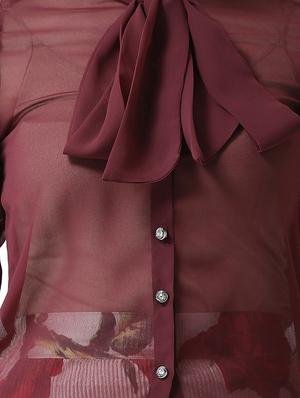 tie up neck frill detail shirt - 16700835 - Standard Image - 5