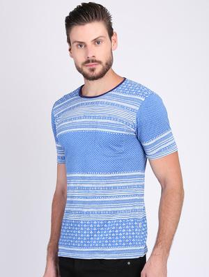 blue printed pocket t-shirt - 16700992 - Standard Image - 2