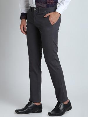 grey solid chinos - 16701002 - Standard Image - 2