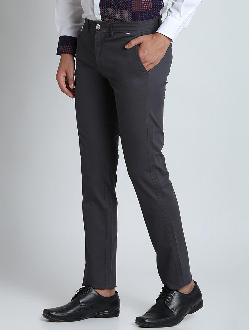 grey solid chinos - 16701002 - Zoom Image - 2
