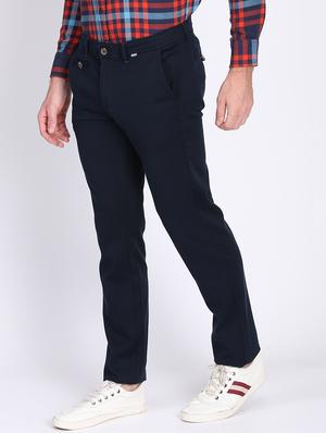 dark blue solid chinos - 16701003 - Standard Image - 2