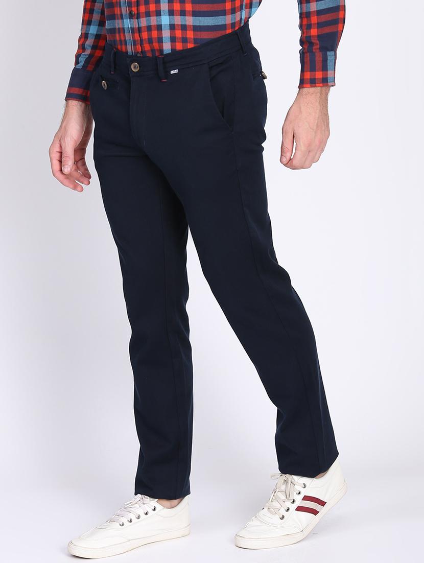 dark blue solid chinos - 16701003 - Zoom Image - 2