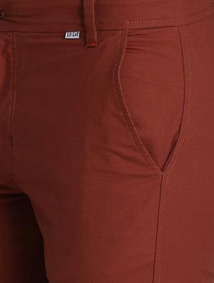 red solid chinos - 16701011 - Standard Image - 5