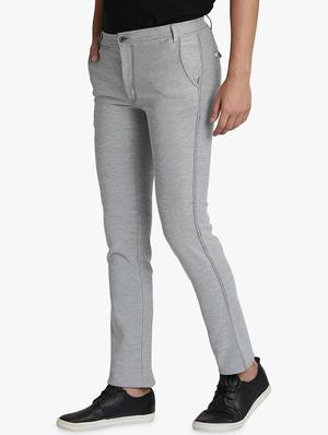 grey solid chinos - 16701017 - Standard Image - 2