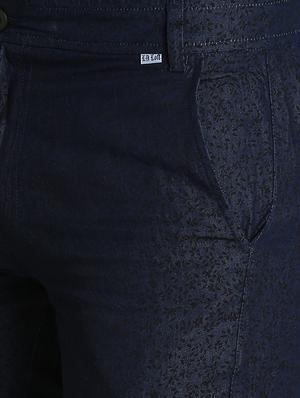 dark blue printed chinos - 16701022 - Standard Image - 5
