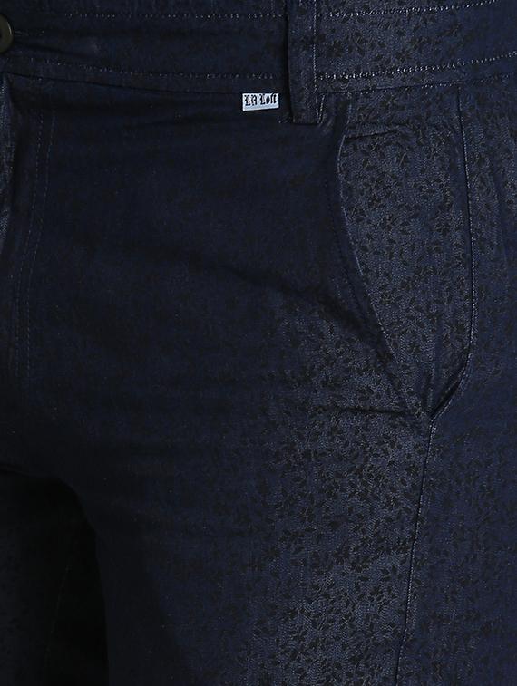 dark blue printed chinos - 16701022 - Zoom Image - 5