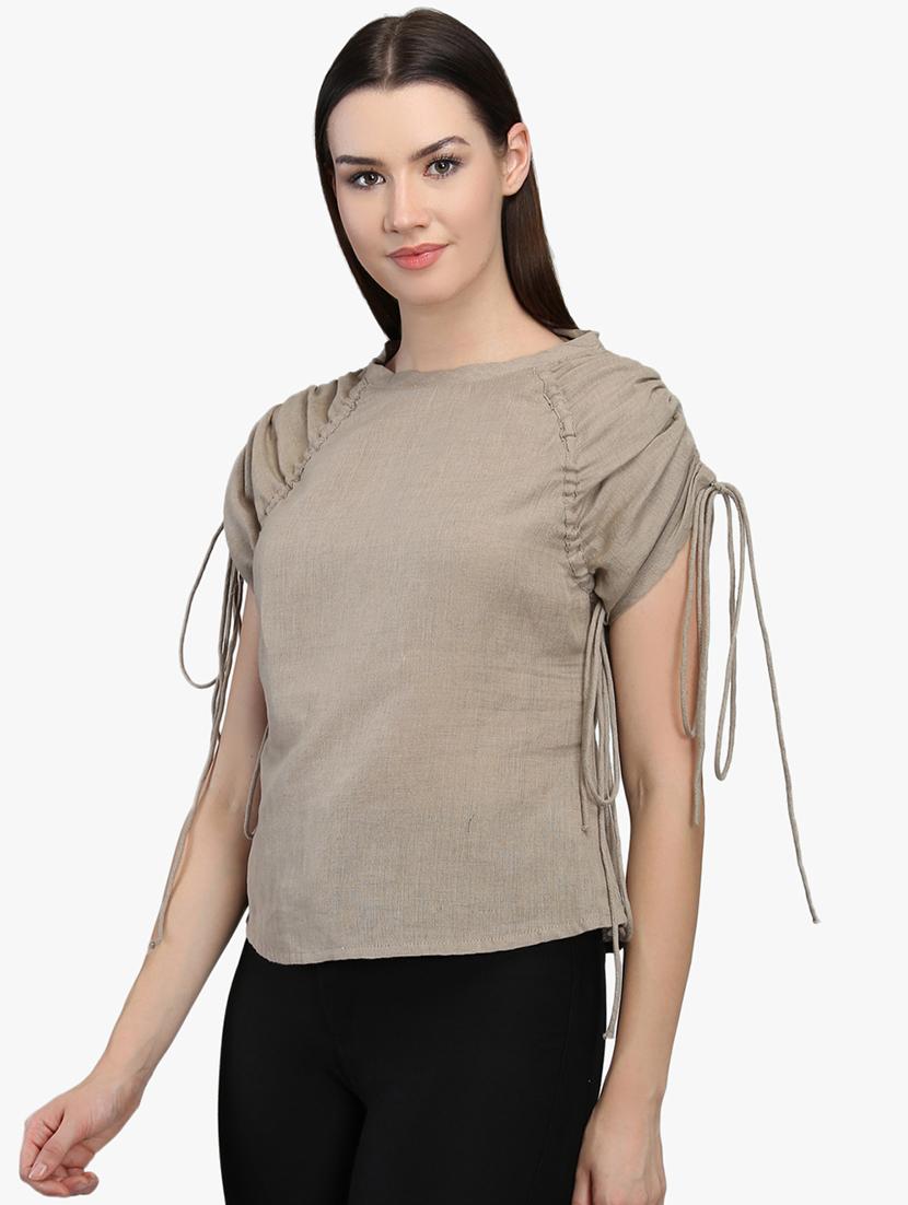 ruched detail raglan sleeved top - 16701142 - Zoom Image - 2