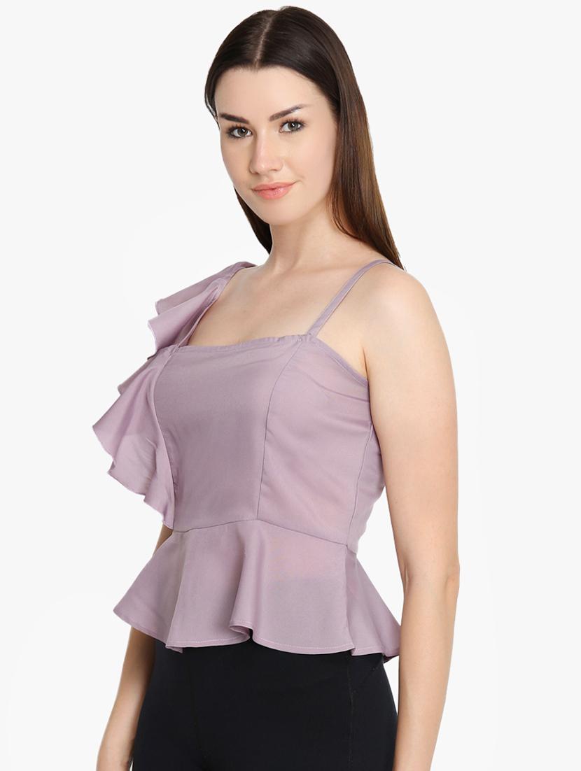 frill detail peplum top - 16701291 - Zoom Image - 2