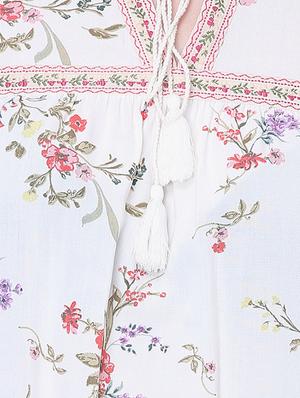 tie up neck floral top - 16701474 - Standard Image - 5