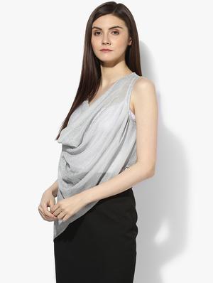 cowl neck sheer top - 16701477 - Standard Image - 2