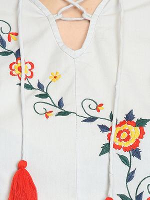 ruffle detail laced back top - 16701481 - Standard Image - 5