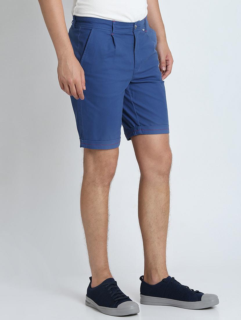 blue solid bermuda shorts - 16701789 - Zoom Image - 2