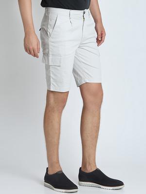 white solid bermuda shorts - 16701796 - Standard Image - 2