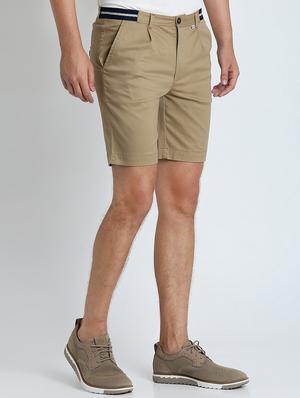 brown solid bermuda shorts - 16701842 - Standard Image - 2